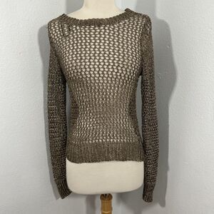 Love Sen Top Women‎ S or M Metallic Fishnet Beach Spring Summer